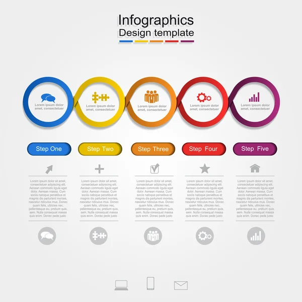 Infografische Berichtsvorlage. Vektorillustration. — Stockvektor