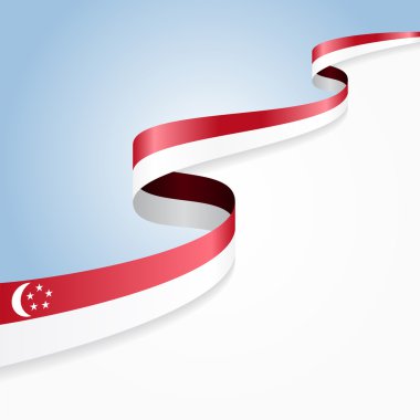 Singapur bayrağı arka plan. Vektör çizim.