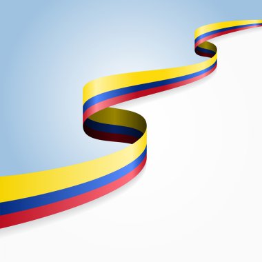 Colombian flag background. Vector illustration. clipart