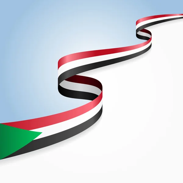 Bandeira sudanesa. Ilustração vetorial . — Vetor de Stock