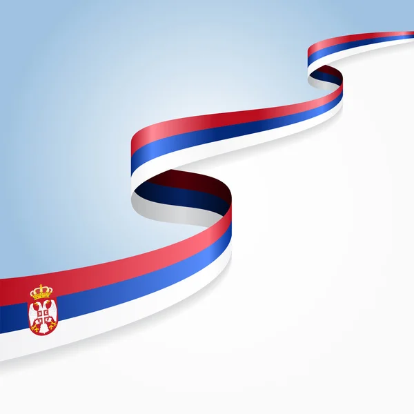Serbian flag background. Vector illustration. — Stock Vector