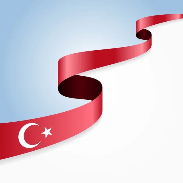 Turkish flag background. Vector illustration. — Stock Vector