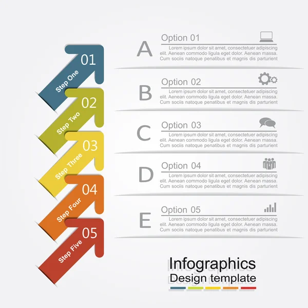 Plantilla de diseño infográfico. Ilustración vectorial . — Archivo Imágenes Vectoriales