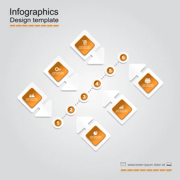 Infographic design template. Vector illustration. — Stock Vector