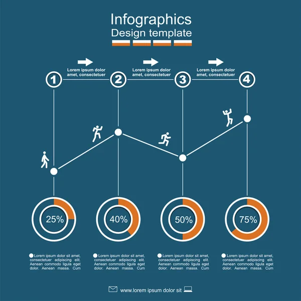 Infographic ontwerpsjabloon. vectorillustratie. — Stockvector