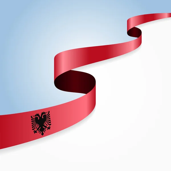 Fond du drapeau albanais. Illustration vectorielle . — Image vectorielle