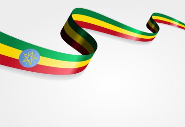 Etiyopya bayrağı arka plan. Vektör çizim.