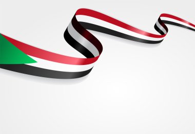 Sudan bayrağı arka plan. Vektör çizim.