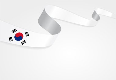 Güney Kore bayrağı arka plan. Vektör çizim.