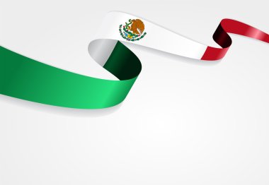 Mexican flag background. Vector illustration. clipart