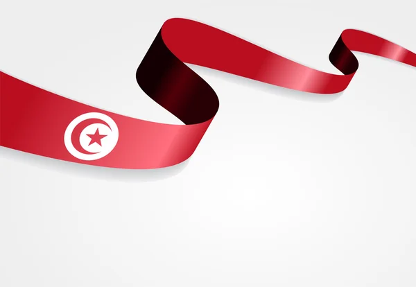 Tunisian flag background. Vector illustration. — Stock Vector