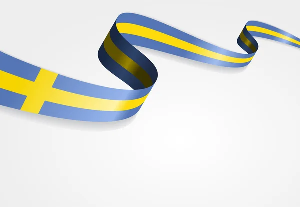 Schwedische Flagge Hintergrund. Vektorillustration. — Stockvektor