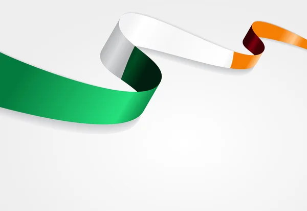 Ír zászló háttér. Vektoros illusztráció. — Stock Vector