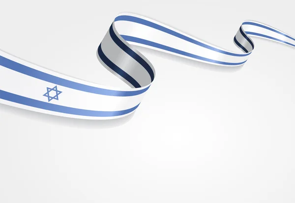 Fondo de la bandera israelí. Ilustración vectorial . — Vector de stock