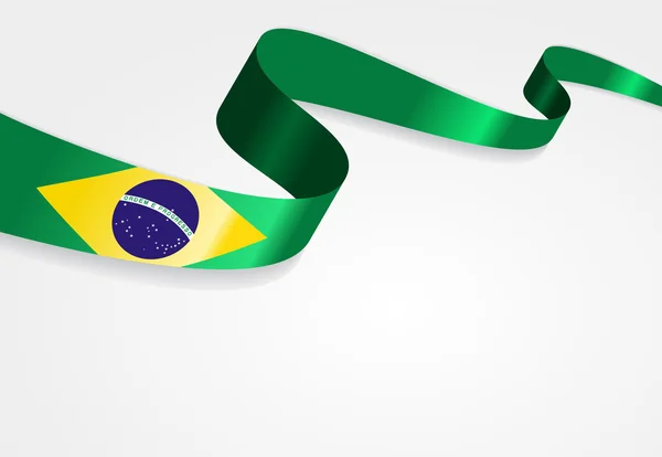 Brasiliens flagga bakgrund. Vektor illustration. — Stock vektor