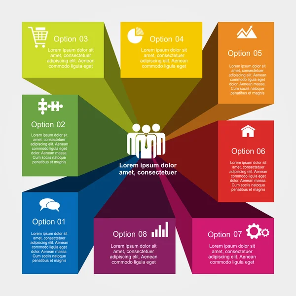 Plantilla de diseño infográfico. Ilustración vectorial . — Archivo Imágenes Vectoriales