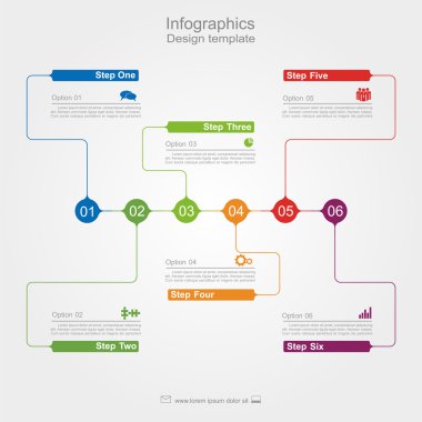 Infographic tasarım şablonu. vektör çizim.