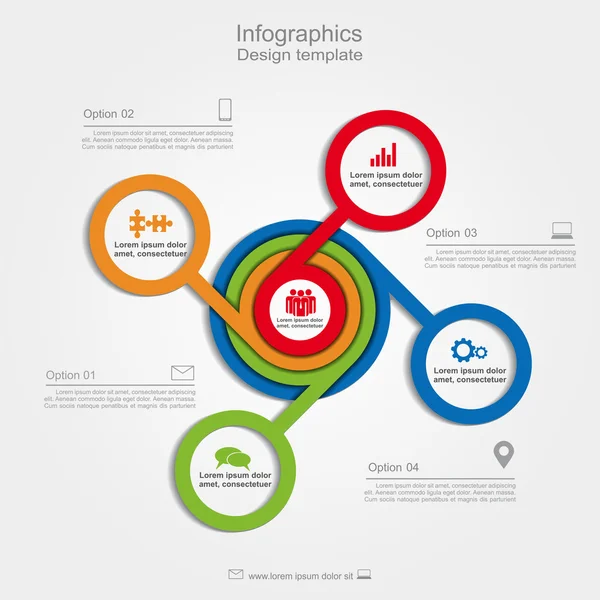 Infographic tervezősablon. vektoros illusztráció. — Stock Vector