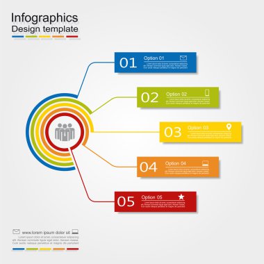 Infographic tasarım şablonu. vektör çizim.