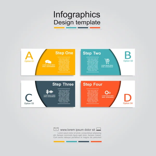 Modelo de Design Infográfico. Ilustração vetorial . — Vetor de Stock