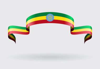 Etiyopya bayrağı arka plan. Vektör çizim.