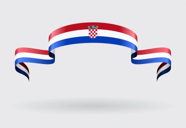 Hırvat bayrak arka plan. Vektör çizim.