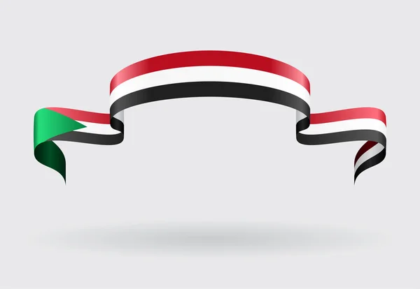 Fondo de la bandera sudanesa. Ilustración vectorial . — Archivo Imágenes Vectoriales