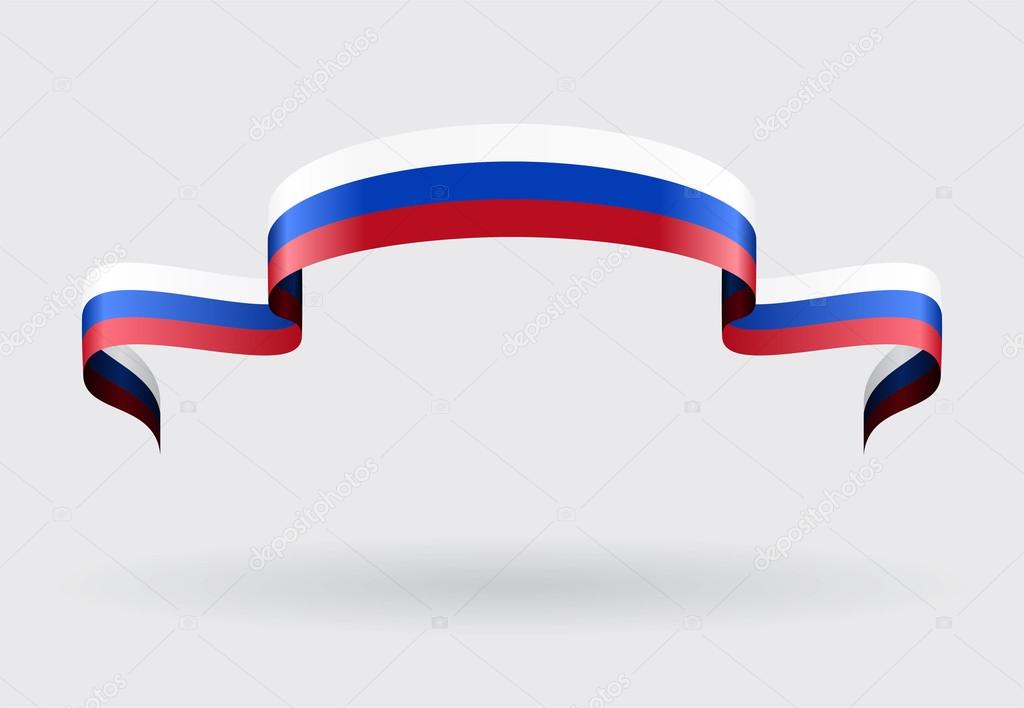 Wave Russian flag on a gray background 18757590 Vector Art at Vecteezy