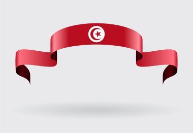 Tunus bayrağı arka plan. Vektör çizim.