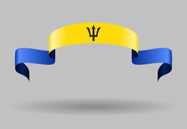 Barbados bayrağı arka plan. Vektör çizim.