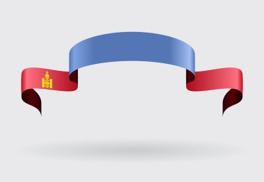 Moğol bayrak arka plan. Vektör çizim.