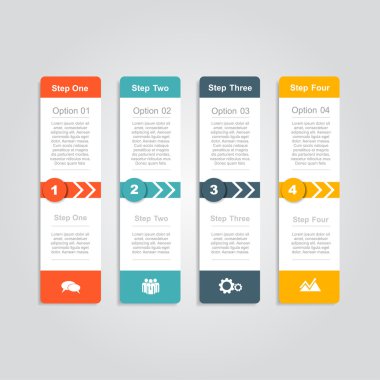 Infographic tasarım şablonu. vektör çizim.