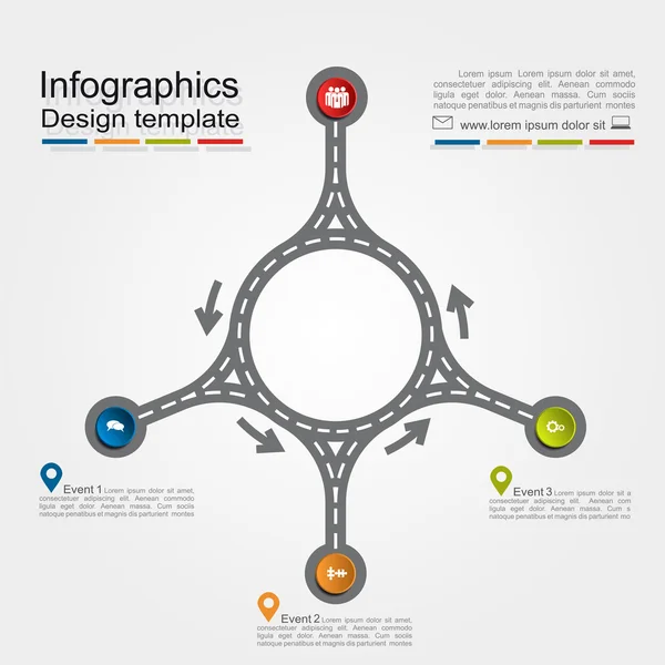 Infographic 디자인 서식 파일입니다. 벡터 일러스트 레이 션. — 스톡 벡터