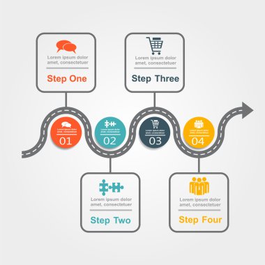 Infographic tasarım şablonu. vektör çizim.