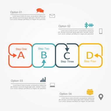 Infographic tasarım şablonu. vektör çizim.