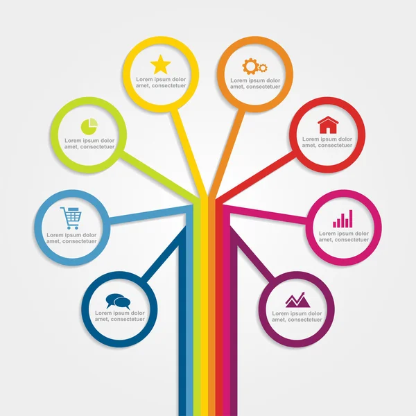 Plantilla de diseño infográfico. Ilustración vectorial . — Archivo Imágenes Vectoriales