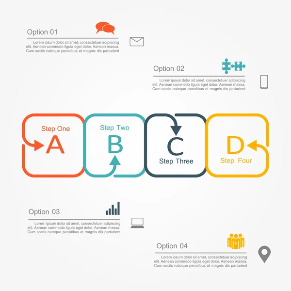 Infografische Design-Vorlage. Vektorillustration. — Stockvektor