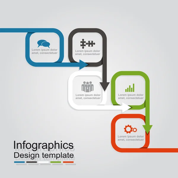 Infographic tasarım şablonu. vektör çizim. — Stok Vektör