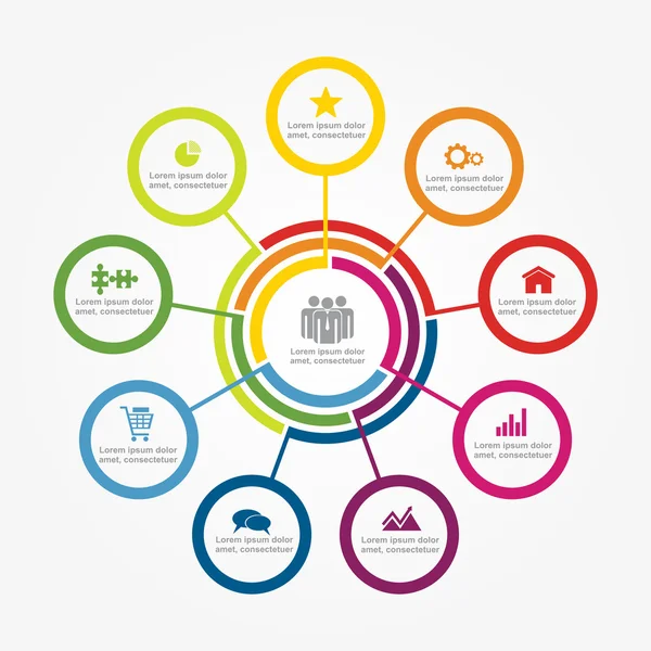 Plantilla de diseño infográfico. Ilustración vectorial . — Archivo Imágenes Vectoriales