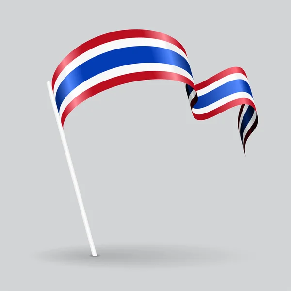 Thaise golvende vlag. Vectorillustratie. — Stockvector