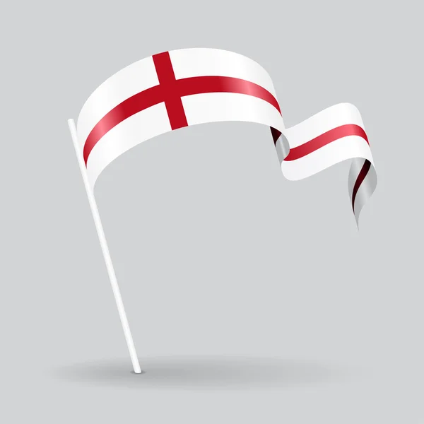 İngiliz dalgalı bayrağı. Vektör çizim. — Stok Vektör
