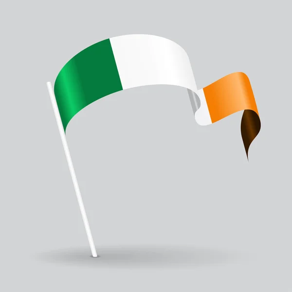Irländska vågiga flaggan. Vektor illustration. — Stock vektor