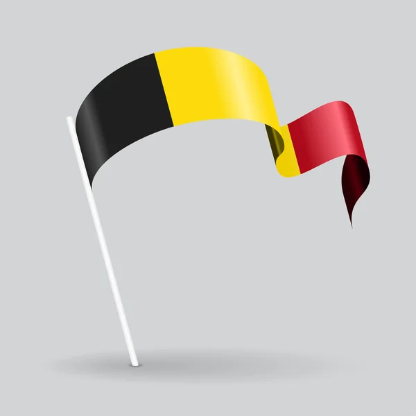 比利时的波浪旗。矢量图. — 图库矢量图片