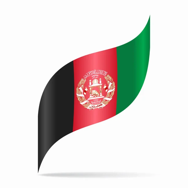 Bandera afgana ondulado fondo abstracto. Ilustración vectorial. — Vector de stock