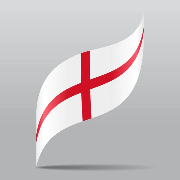 Englische Flagge welligen abstrakten Hintergrund. Vektorillustration. — Stockvektor