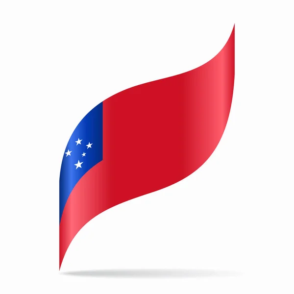 Σάμοαν Σημαία Κυματιστή Αφηρημένη Διάταξη Φόντου Εικονογράφηση Διανύσματος — Διανυσματικό Αρχείο
