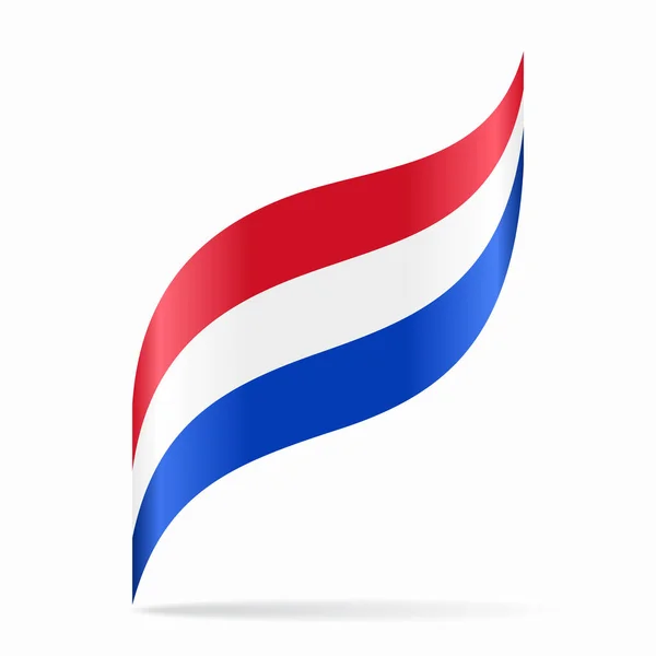 Bandeira Holandesa Ondulado Layout Fundo Abstrato Ilustração Vetorial — Vetor de Stock