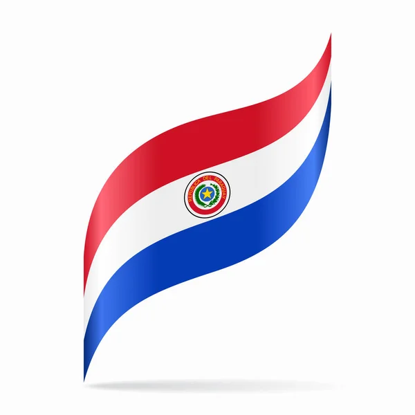 Bandeira Paraguaia Ondulado Layout Fundo Abstrato Ilustração Vetorial — Vetor de Stock