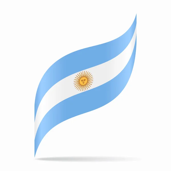 阿根廷国旗波浪式抽象背景布局 矢量说明 — 图库矢量图片