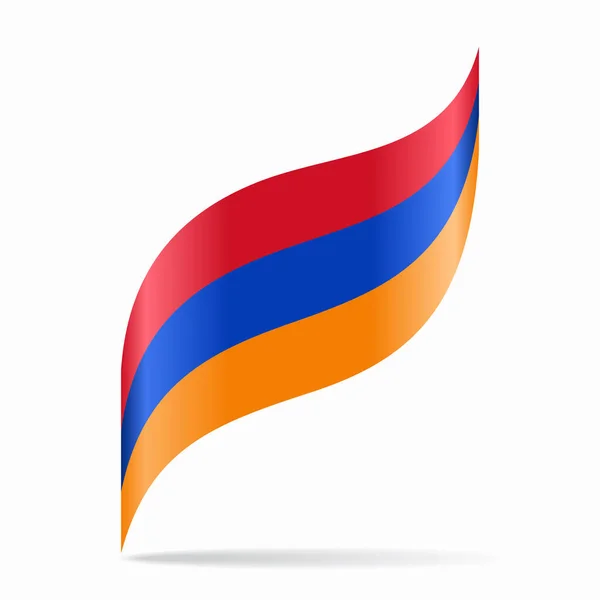 Armenische Flagge Gewellt Abstrakten Hintergrund Layout Vektorillustration — Stockvektor